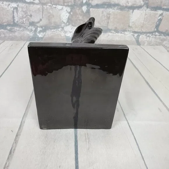 Black Stallion Bookend Decor Chess Knight Ceramic - Picture 3 of 11